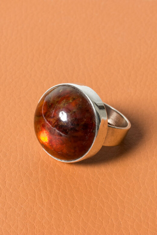 Silver and amber ring from Niels Erik From
